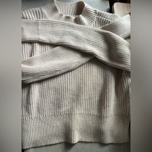 PACSUN SWEATER. Thick knit, amazing quality, cropped, worn once, cream, trendy